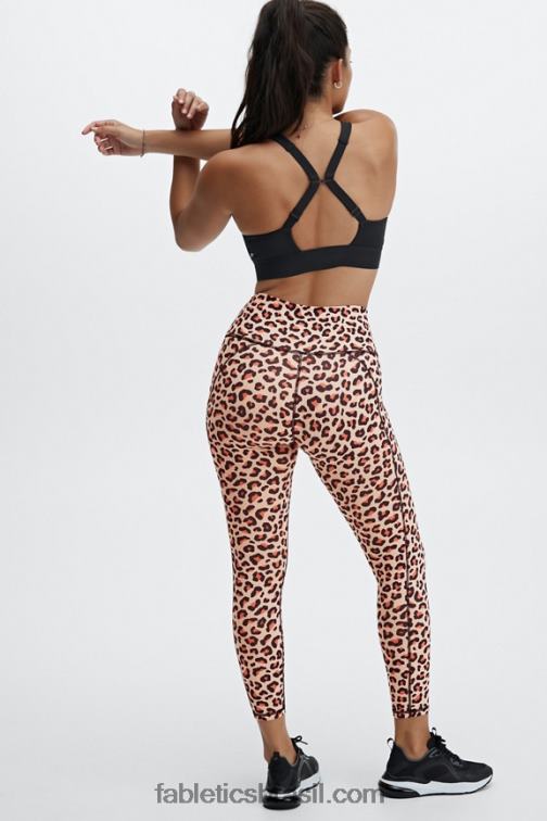 Fabletics pêra claro/branco brilhante 420HR697 define powerhold cintura alta 7/8 legging 30 mulheres