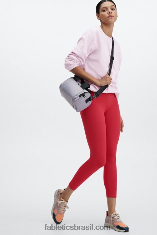 Fabletics pêra claro/branco brilhante 420HR698 define powerhold cintura alta 7/8 legging 31 mulheres