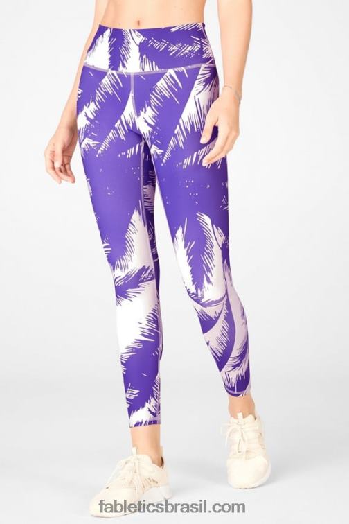 Fabletics paraíso 420HR823 legging oasis pureluxe cintura alta 7/8 56 mulheres