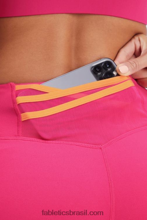 Fabletics pelúcia rosa/calêndula 420HR1103 trinity motion365 legging cintura alta 77 mulheres