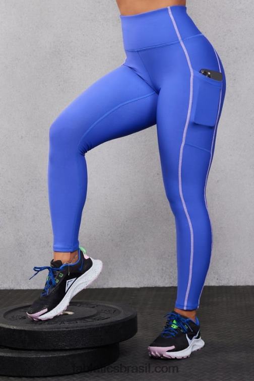 Fabletics piscina/cinza mineral 420HR1035 Legging cintura alta com bolso therma-flex mulheres