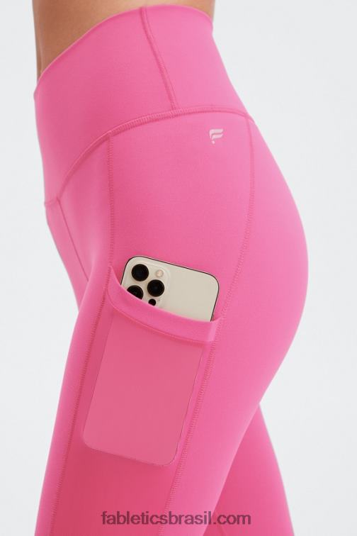 Fabletics ponta de vinho preto/quente 420HR769 on-the-go powerhold capri cintura alta 45 mulheres