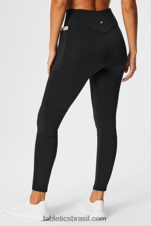 Fabletics preto 420HR1028 legging moto cintura alta motion365+ mulheres