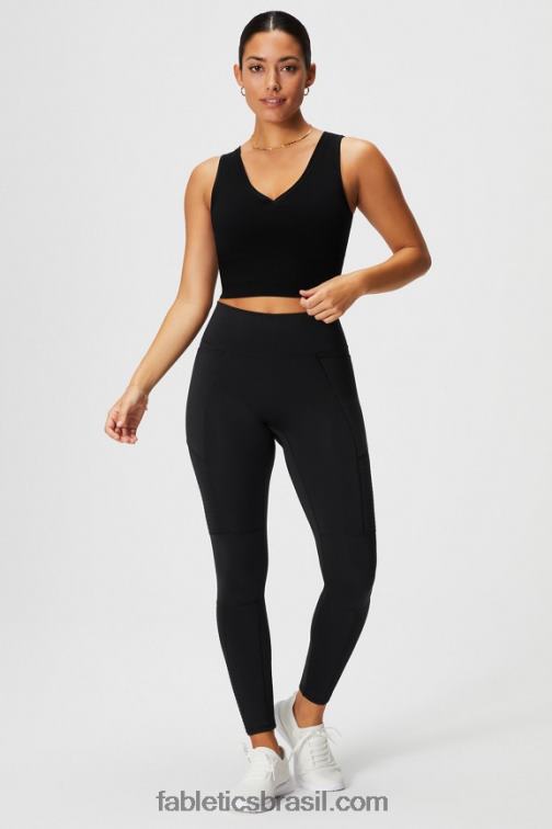 Fabletics preto 420HR1028 legging moto cintura alta motion365+ mulheres