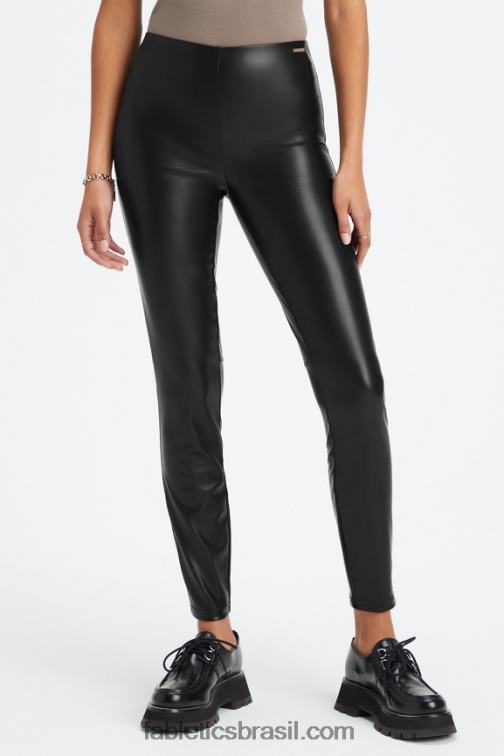 Fabletics preto 420HR1063 legging de couro vegano mulheres
