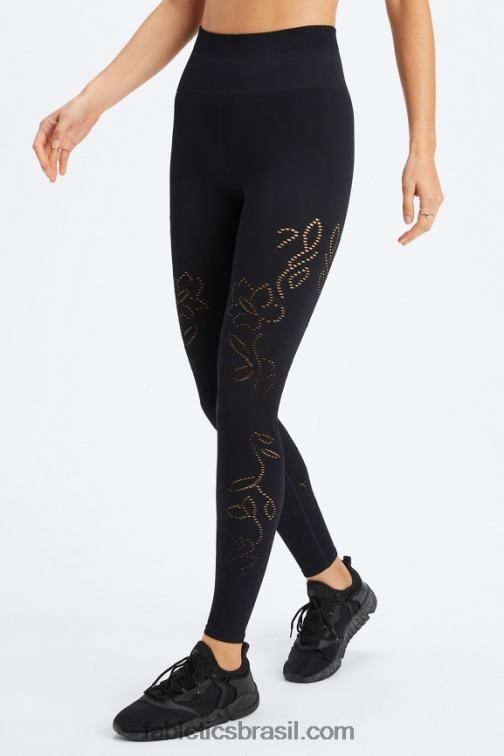 Fabletics preto 420HR1087 legging sem costura cintura alta mulheres