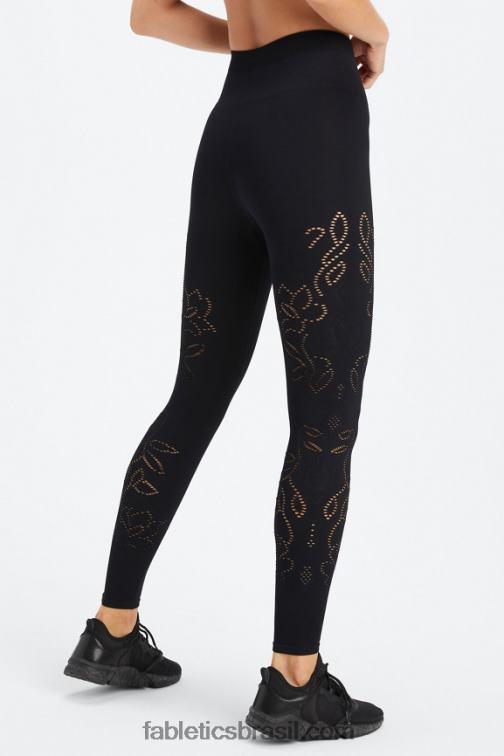 Fabletics preto 420HR1087 legging sem costura cintura alta mulheres