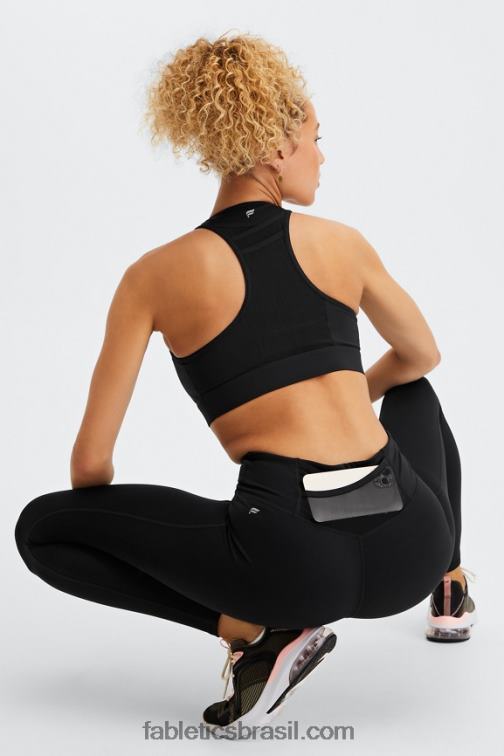 Fabletics preto 420HR1109 trinity motion365 legging cintura alta 78 mulheres
