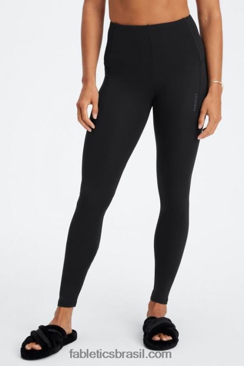 Fabletics preto 420HR1131 legging cintura alta ao vivo mulheres