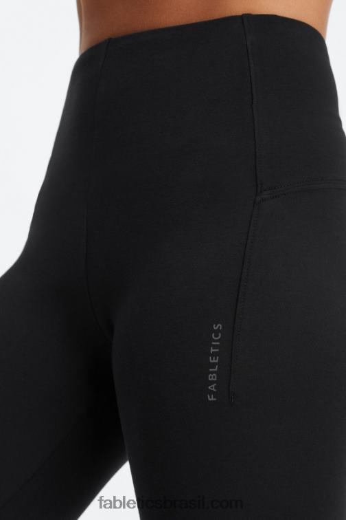Fabletics preto 420HR1131 legging cintura alta ao vivo mulheres