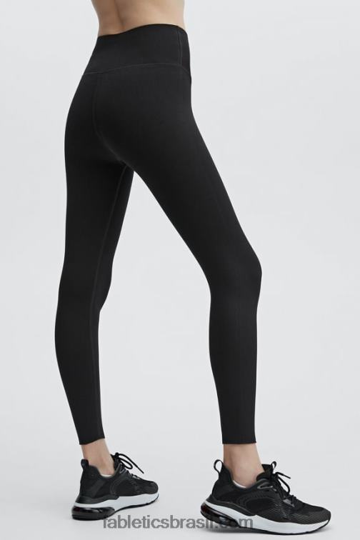 Fabletics preto 420HR1155 legging 7/8 cintura alta em malha esculpida mulheres