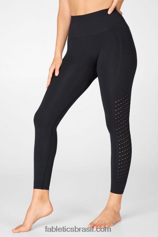 Fabletics preto 420HR1197 Sync legging cintura alta sem costura 7/8 mulheres