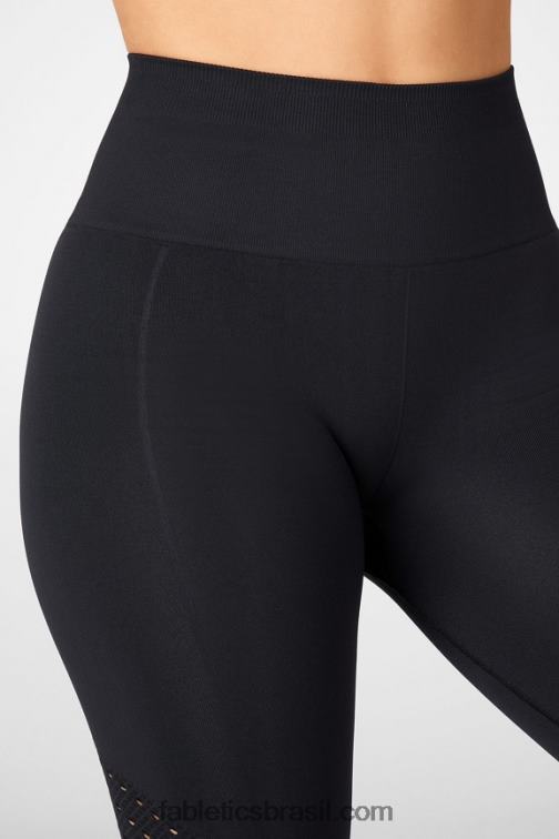 Fabletics preto 420HR1197 Sync legging cintura alta sem costura 7/8 mulheres