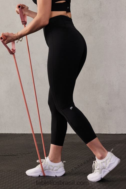 Fabletics preto 420HR1222 trinity motion365 capri cintura alta mulheres