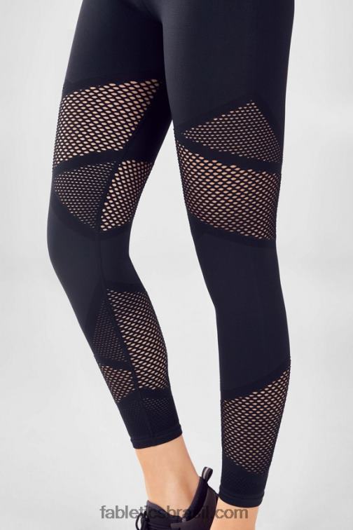 Fabletics preto 420HR1225 mosaico cintura alta 7/8 mulheres