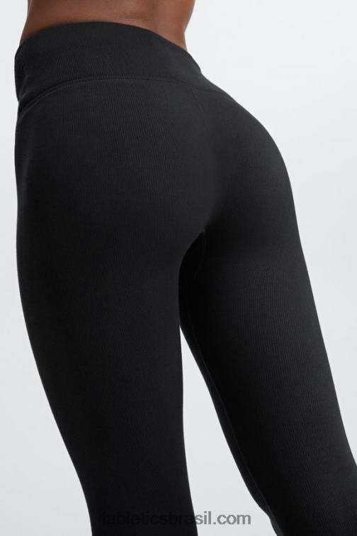 Fabletics preto 420HR835 legging de cintura alta sem costura em nuvem mulheres