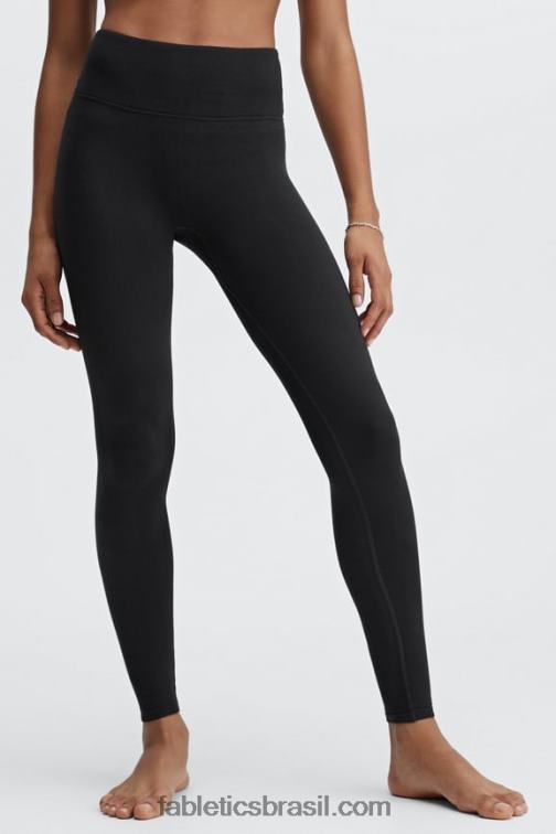 Fabletics preto 420HR835 legging de cintura alta sem costura em nuvem mulheres