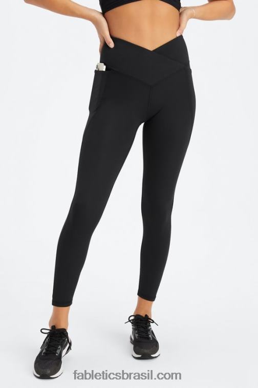 Fabletics preto 420HR948 legging oasis pureluxe hw crossover 7/8 mulheres