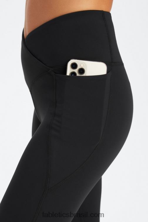 Fabletics preto 420HR948 legging oasis pureluxe hw crossover 7/8 mulheres