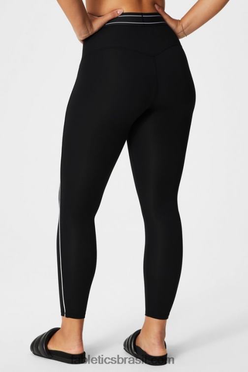 Fabletics preto/branco clássico 420HR875 legging cintura alta pureluxe ultra 7/8 64 mulheres