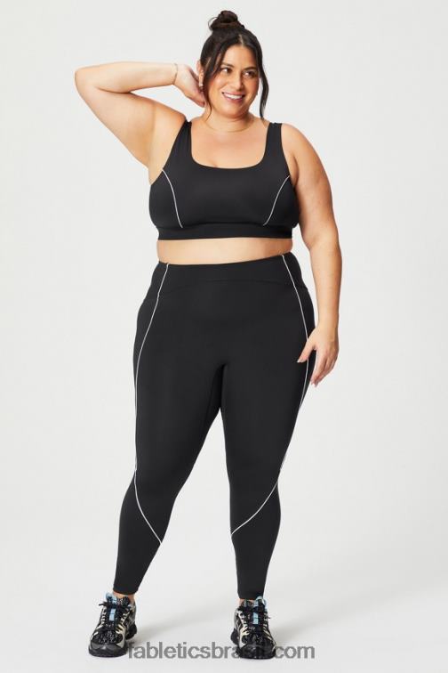Fabletics preto/branco clássico 420HR998 legging cintura alta motion365+ mulheres