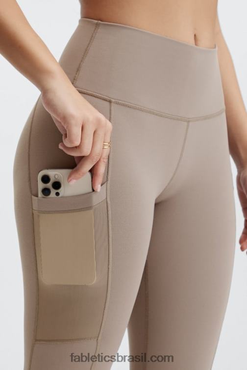 Fabletics preto/verde grama 420HR754 legging cintura alta powerhold on-the-go 42 mulheres