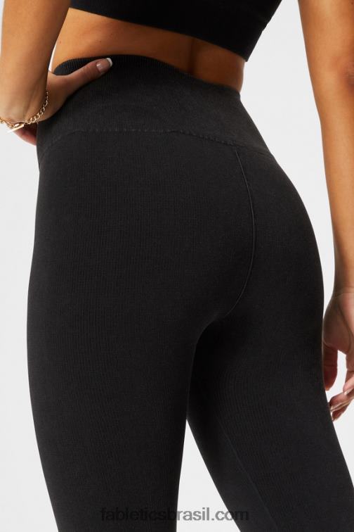 Fabletics preto vintage 420HR832 legging de cintura alta sem costura em nuvem mulheres