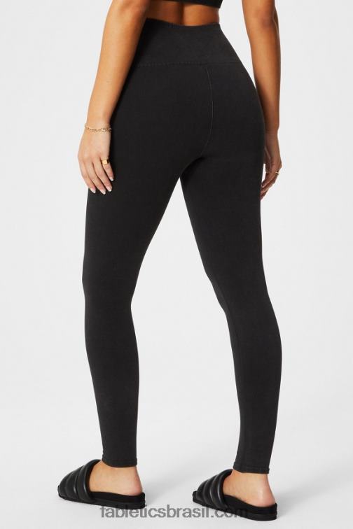 Fabletics preto vintage 420HR832 legging de cintura alta sem costura em nuvem mulheres