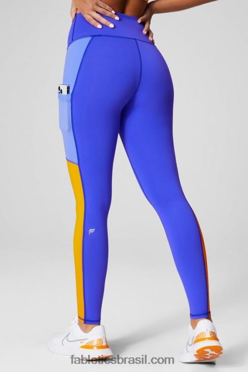 Fabletics real extremo/ponche de pervinca/sol da tarde 420HR734 legging cintura alta powerhold on-the-go 38 mulheres