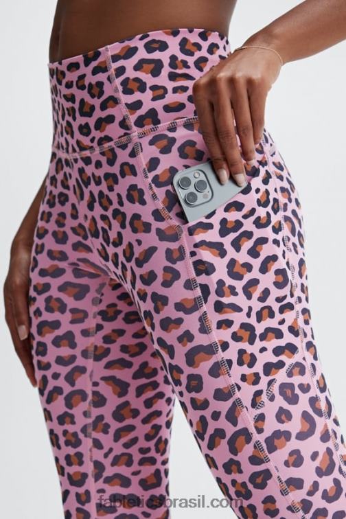 Fabletics rosa claro meru 420HR963 capri cintura alta oasis pureluxe mulheres
