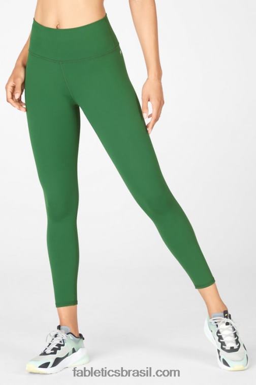 Fabletics rosa suave/branco clássico 420HR701 define powerhold cintura alta 7/8 legging 31 mulheres
