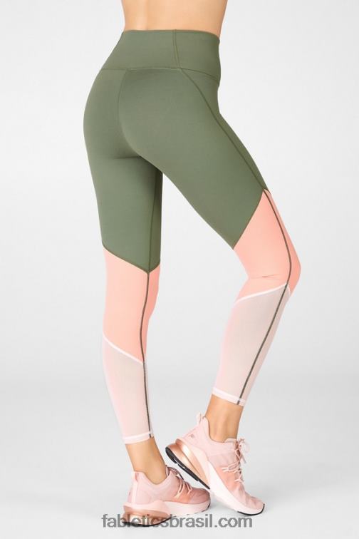 Fabletics safári/flor/rosa pérola 420HR1055 zona cintura alta 7/8 mulheres