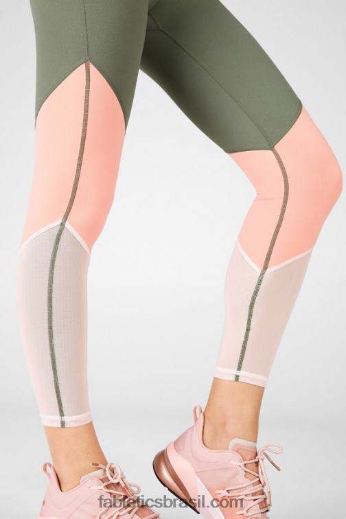 Fabletics safári/flor/rosa pérola 420HR1055 zona cintura alta 7/8 mulheres