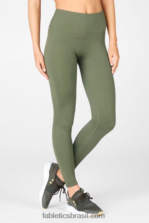 Fabletics safári/pêra 420HR1297 legging cintura alta sem costura mulheres