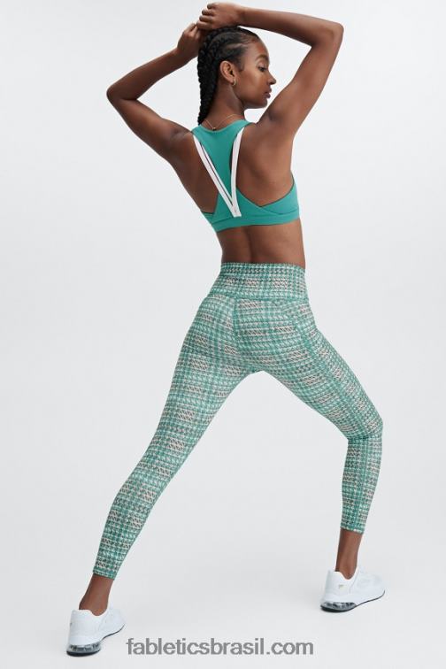 Fabletics spray de sal/branco clássico 420HR699 define powerhold cintura alta 7/8 legging 31 mulheres