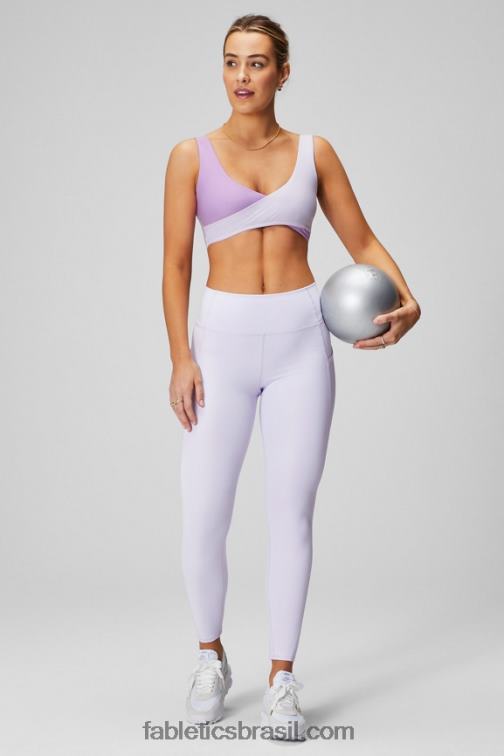 Fabletics sussurro lilás 420HR903 legging cintura alta oasis pureluxe 68 mulheres