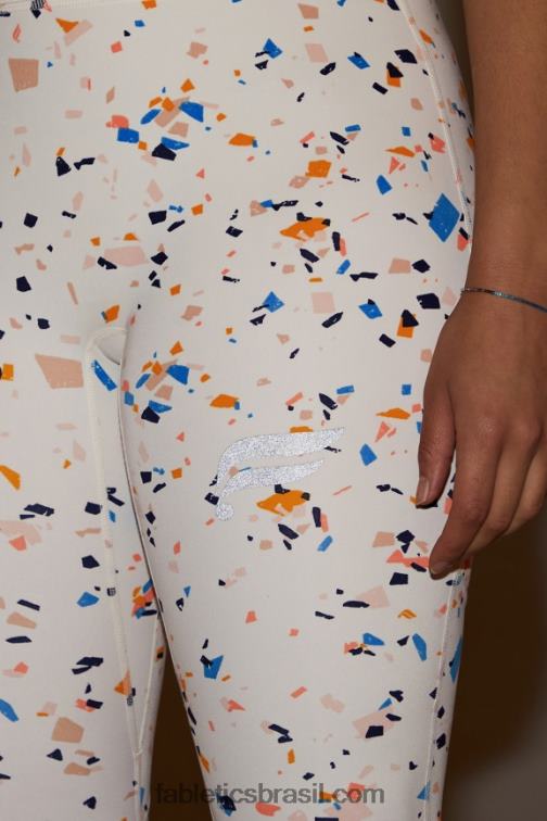 Fabletics terrazzo/logotipo reflexivo 420HR1100 corra em qualquer lugar legging motion365 hw 7/8 mulheres
