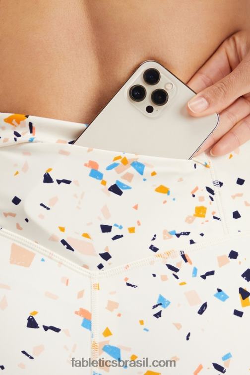 Fabletics terrazzo/logotipo reflexivo 420HR1100 corra em qualquer lugar legging motion365 hw 7/8 mulheres