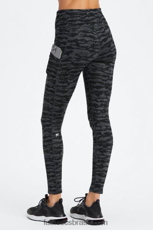 Fabletics tigresa de estanho 420HR1037 Legging cintura alta com bolso therma-flex mulheres