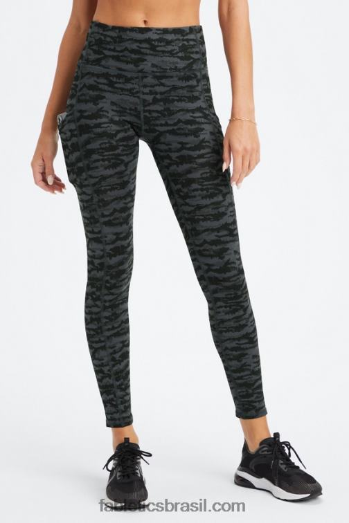 Fabletics tigresa de estanho 420HR1037 Legging cintura alta com bolso therma-flex mulheres