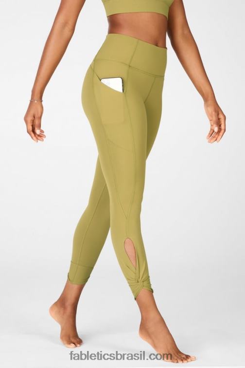 Fabletics tomilho 420HR1144 legging cintura alta twist 7/8 oasis pureluxe mulheres