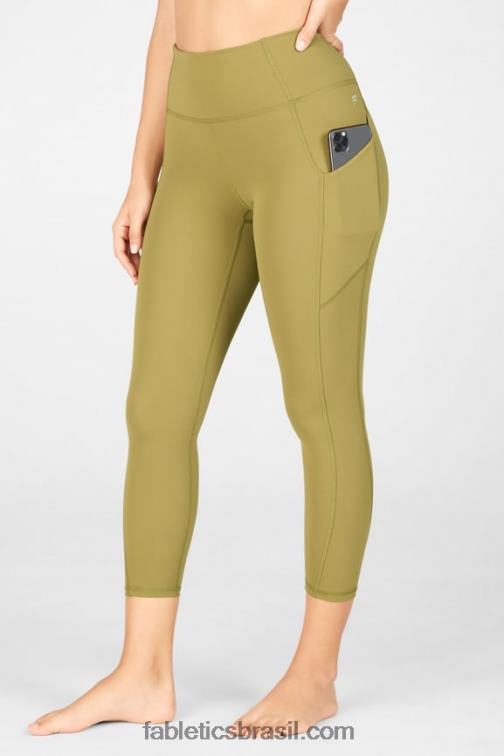 Fabletics tomilho 420HR966 capri cintura alta oasis pureluxe mulheres
