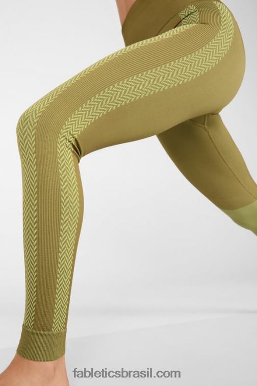 Fabletics tomilho/hortelã fresca 420HR1327 legging xadrez cintura alta sem costura mulheres