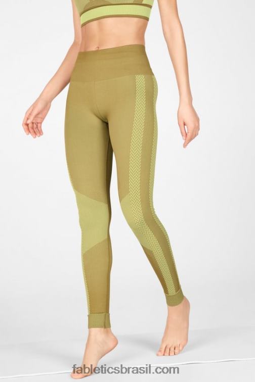 Fabletics tomilho/hortelã fresca 420HR1327 legging xadrez cintura alta sem costura mulheres