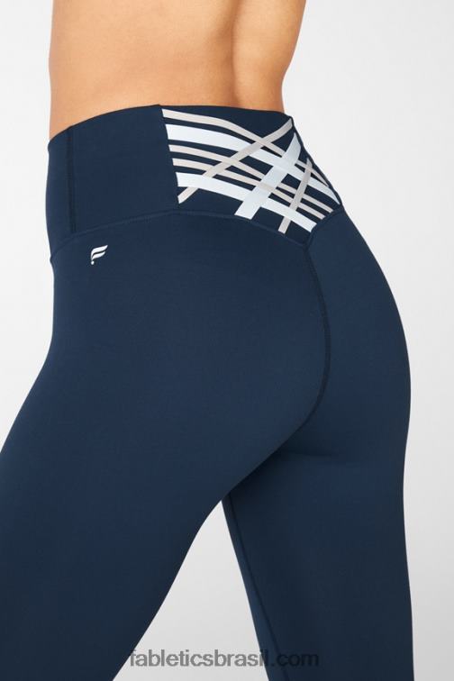 Fabletics trovão/multi 420HR867 boost powerhold cintura alta 7/8 legging 63 mulheres