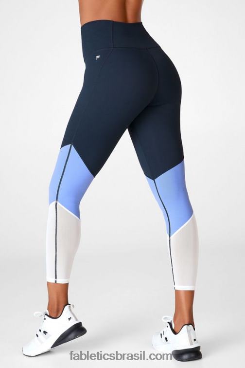 Fabletics trovão/safira gelo/branco 420HR1061 zona cintura alta 7/8 mulheres