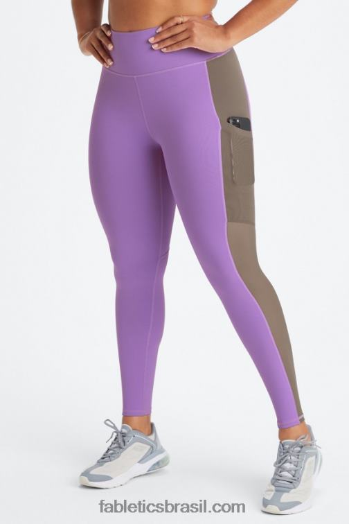 Fabletics ultravioleta/casca de salgueiro 420HR746 legging cintura alta powerhold on-the-go 40 mulheres