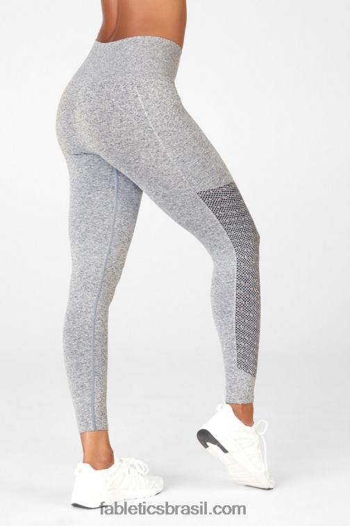 Fabletics urze cinza 420HR1009 Sync legging cintura alta sem costura 7/8 mulheres