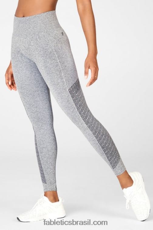 Fabletics urze cinza 420HR1009 Sync legging cintura alta sem costura 7/8 mulheres