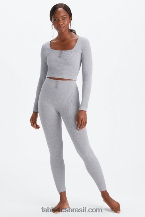 Fabletics urze cinza clássico 420HR1032 legging tricoline 7/8 mulheres